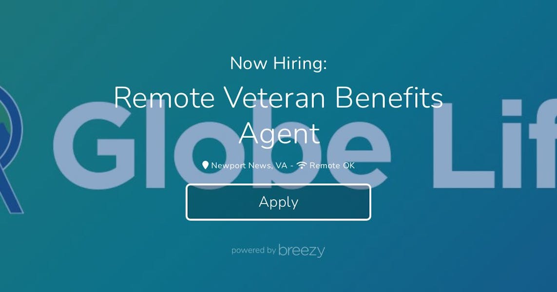 Remote Veteran Benefits Agent at AO Globe Life
