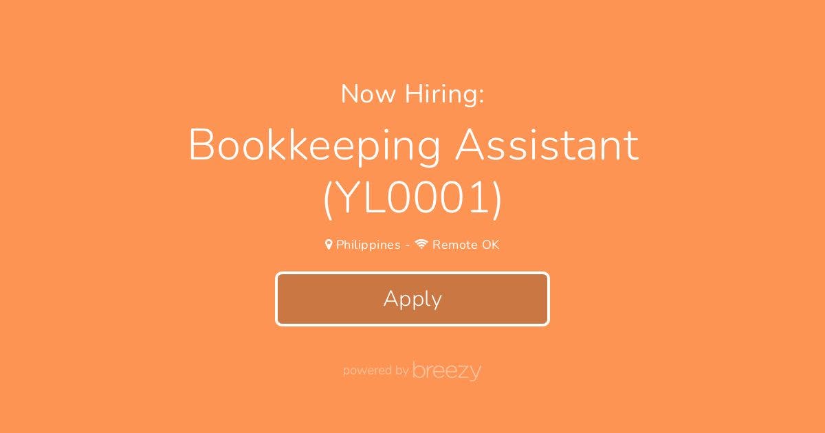 Bookkeeping Assistant (YL0001) At Hammerjack