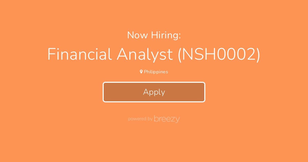 Financial Analyst (NSH0002) At Hammerjack